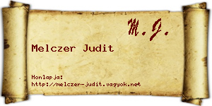 Melczer Judit névjegykártya